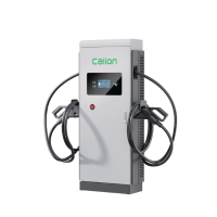 Vertical DC EV charging pile with 2 Charging Guns